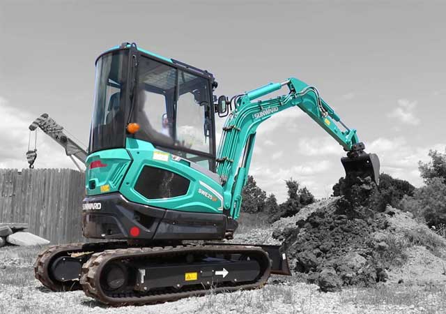 Sunward excavator